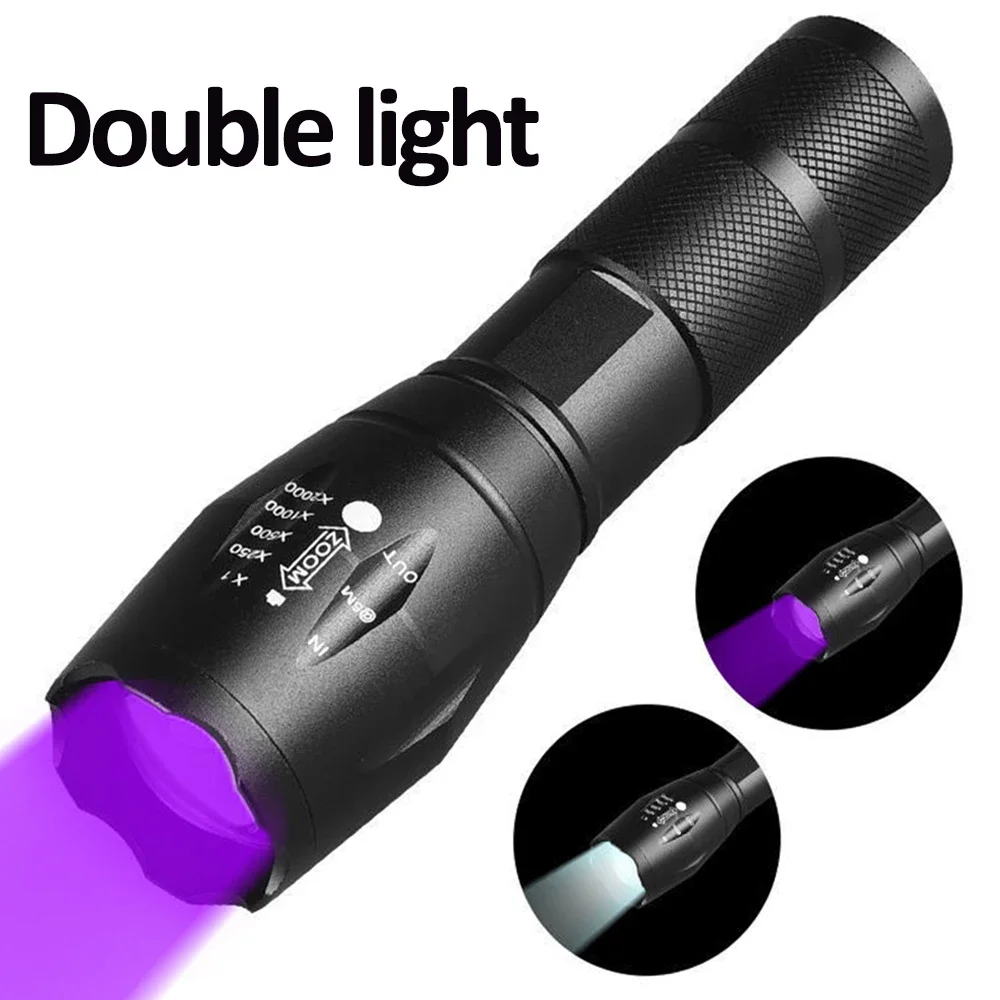 

LISM Черный Портативный Ультрафиолетовый Фонарь 2 в 1