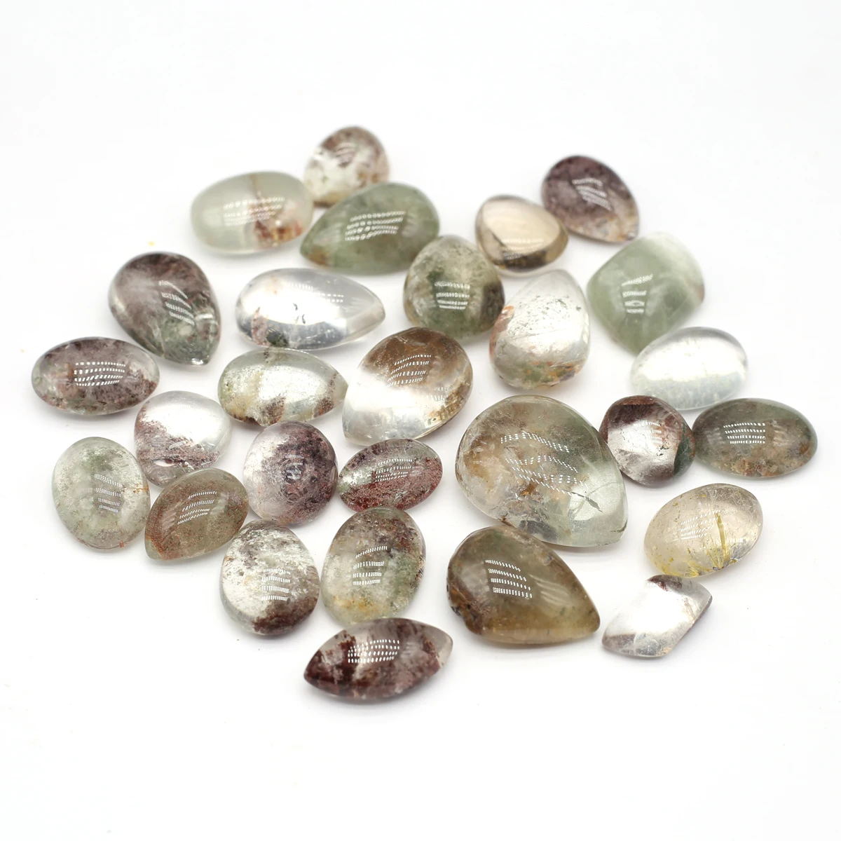 

Natural Ghost Crystal Gravel Ornaments Small Water Drop Fish Tank Decoration Landscaping Stone Home Ornaments Size 13x17-20x28mm