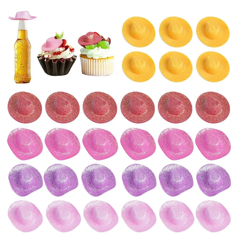 6 шт. тканевые ковбойские мини-шапки креативные маленькие куклы декоративные