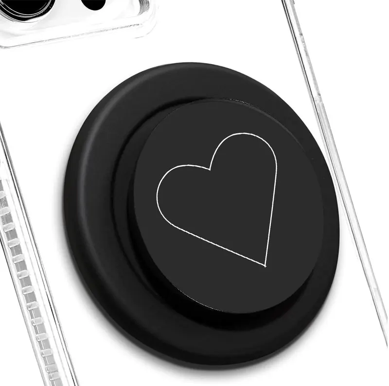 Фото Магнитный держатель для телефона Popped Magnetic Phone Socket для MagSafe, совместимый с iPhone 17, 16, 15, 14 Pro Max Plus - в форме сердца №1