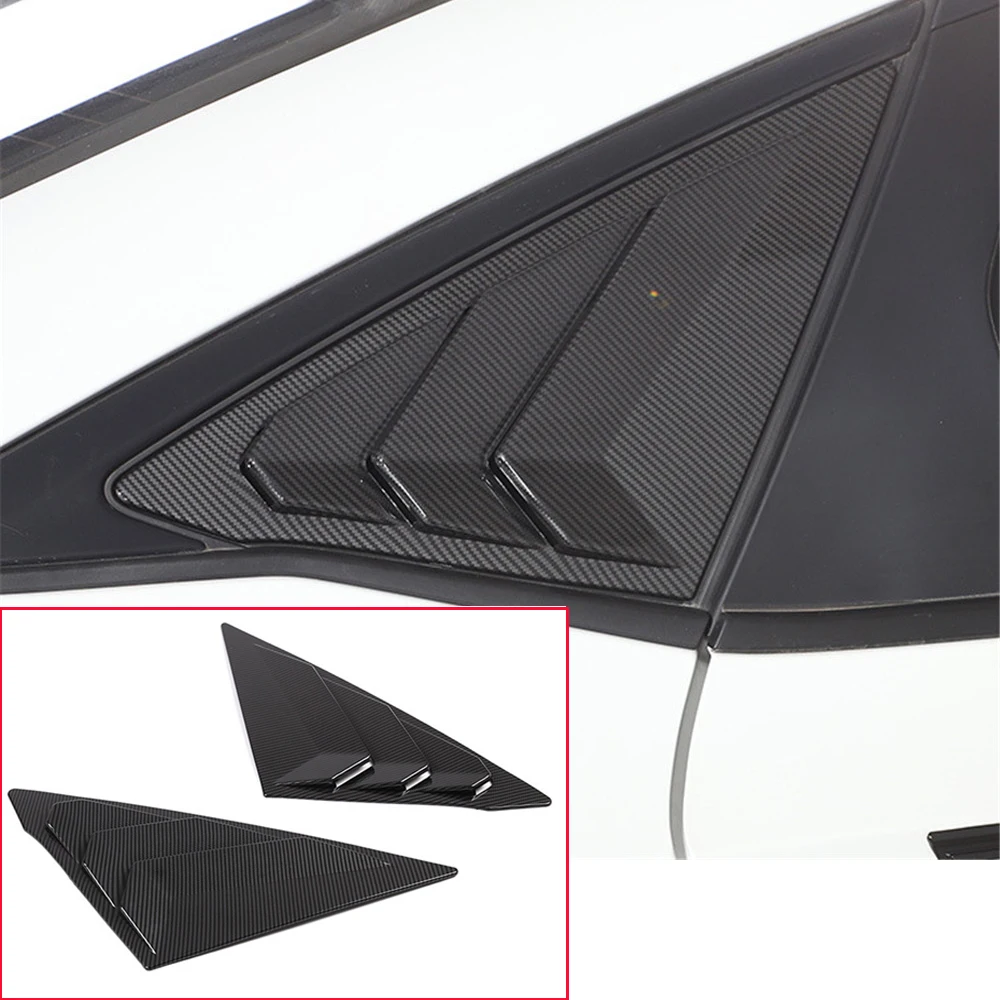 

Rear Window Triangular Glass Shutter Trim For Honda Civic 11th 2022 2023 ABS Carbon Fiber