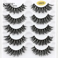 5 pairs 3d mink lashes wispy hand made reusable natural long colorful eyelashes mink eyelashes extension faux cils maquiagem