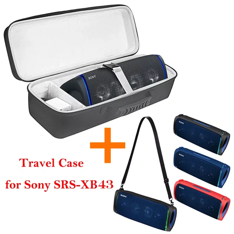 

Hard EVA Travel Bags Carry Storage Box + Soft Silicone Case For Sony SRS-XB43 Bluetooth Speaker for Sony SRS-XB43 Case