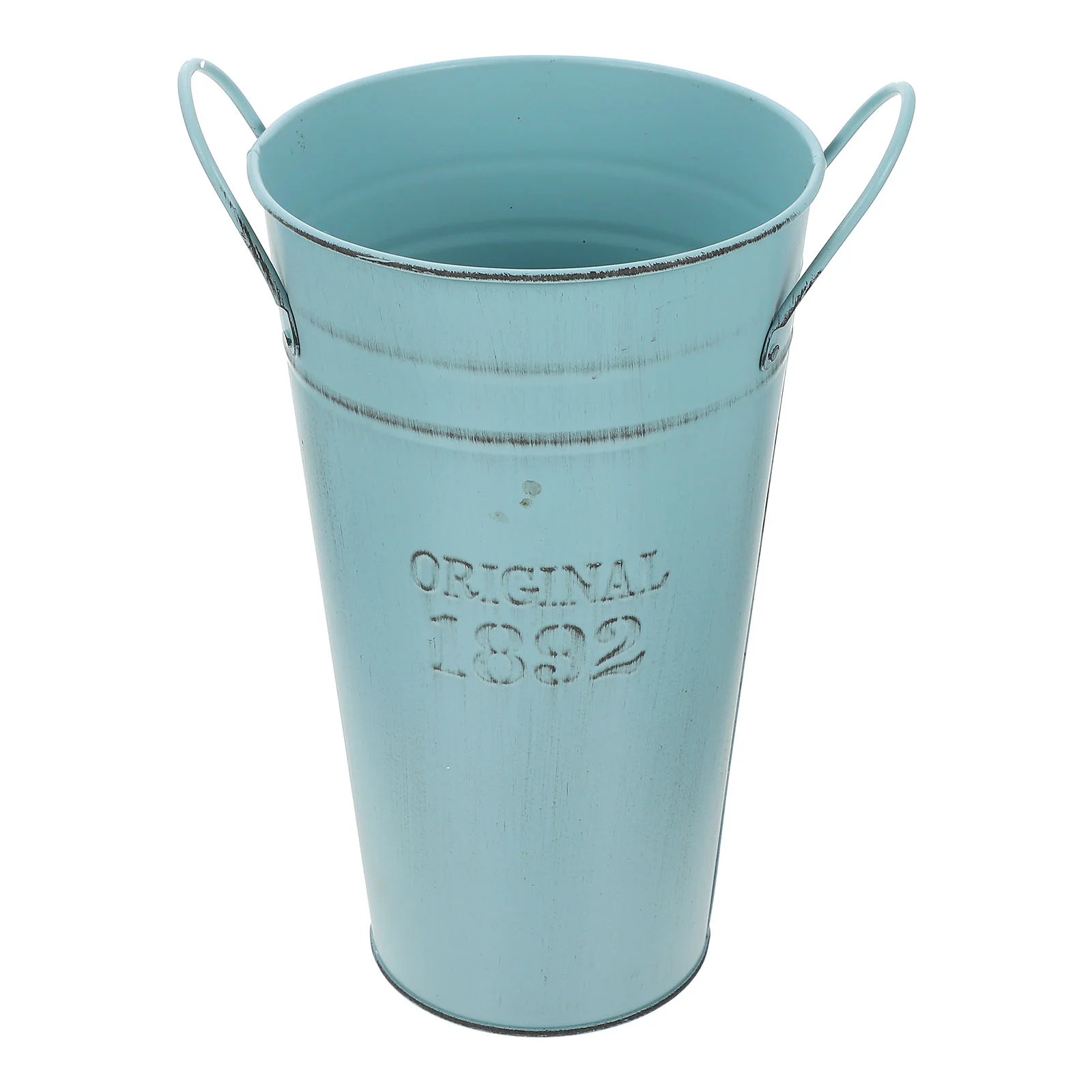 

Flower Pot Vase Bucket Rustic Metal Jug Farmhouse Pitchervintage Galvanized Holder Ironshabby French Planter Handlevases Home