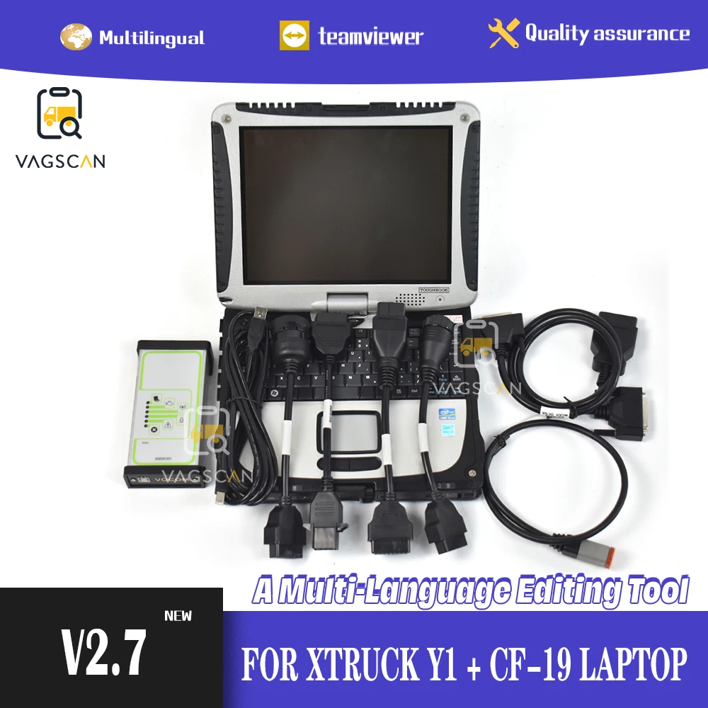 

For xtruck Y1 vocom 88890300 with CF-19 Laptop Truck Bus Diagnostic scanner Tool Premium Tech Tool PTT 1.12 2.7
