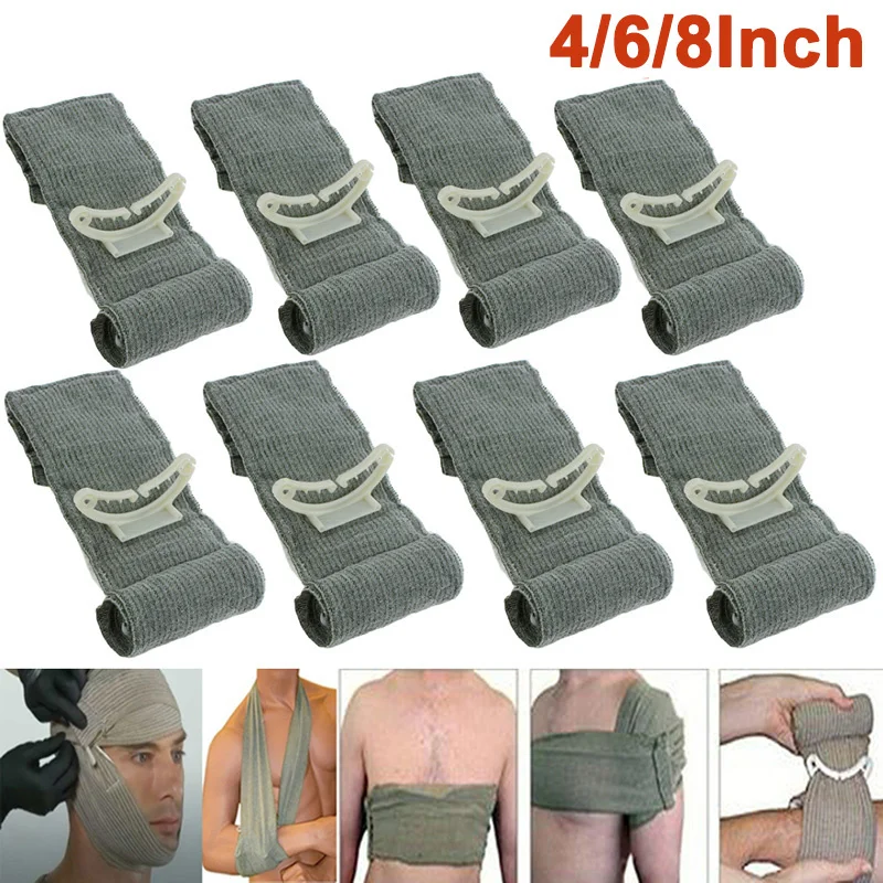 

4/6/8inch Medic Survive Israel Wrap Wound Care Battle Trauma Rescue First Combat Bandage Emergent Urgent Gauze Compress Army Aid