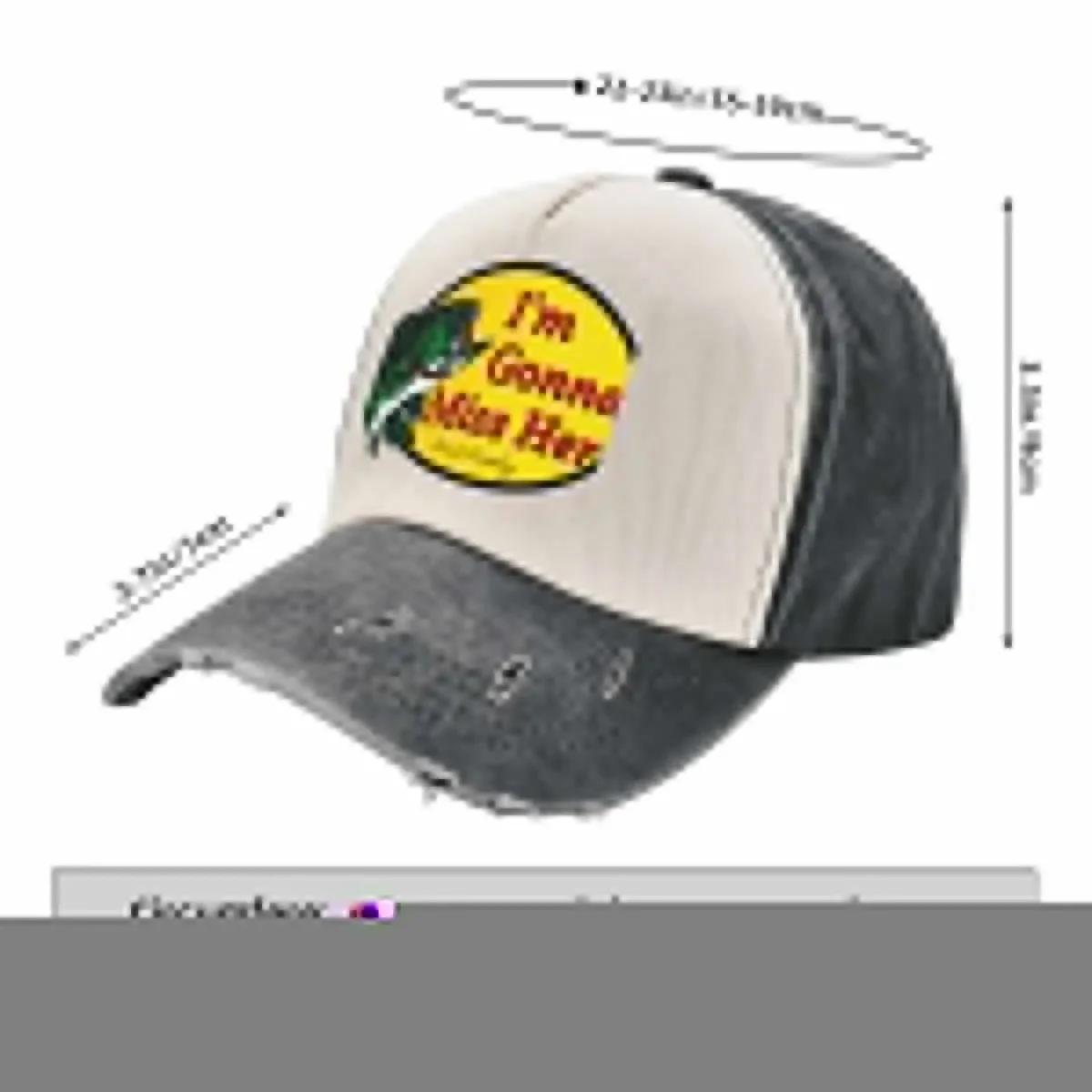 Бейсбольная кепка с логотипом I'm Gonna Miss Her Bass конская шляпа пушистая черная для