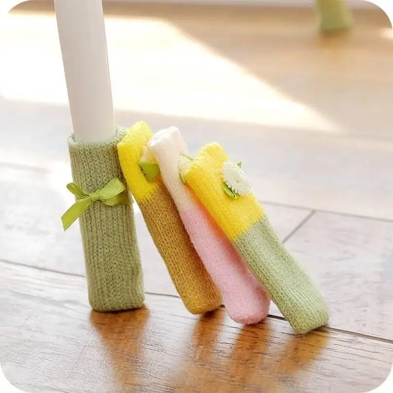 

Knitting Wool Table And Chair Foot Cover Table Foot Pad Stool Leg Chair Foot Cover Anti Slip Wear-Resistant Silent Table Foot