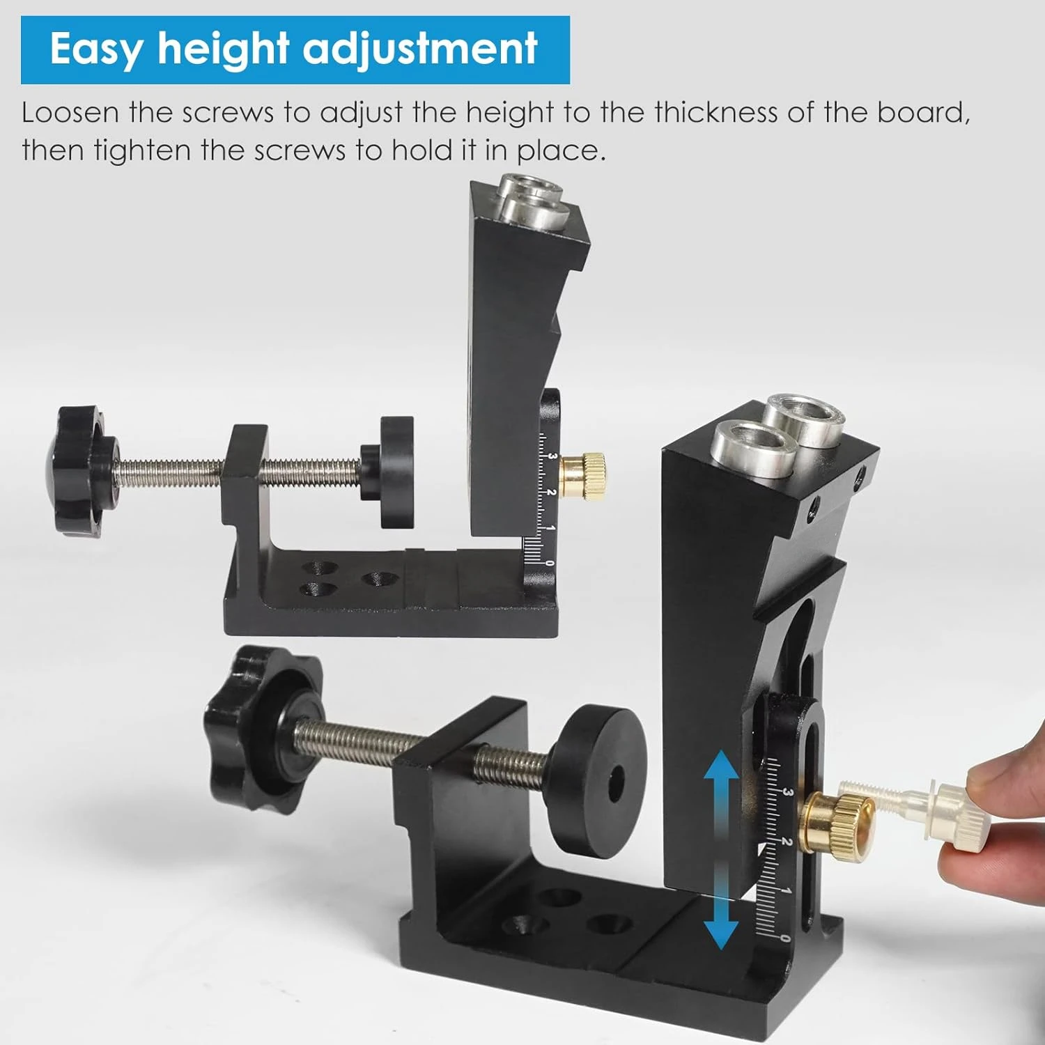 Портативный и регулируемый набор приспособлений для карманных отверстий
