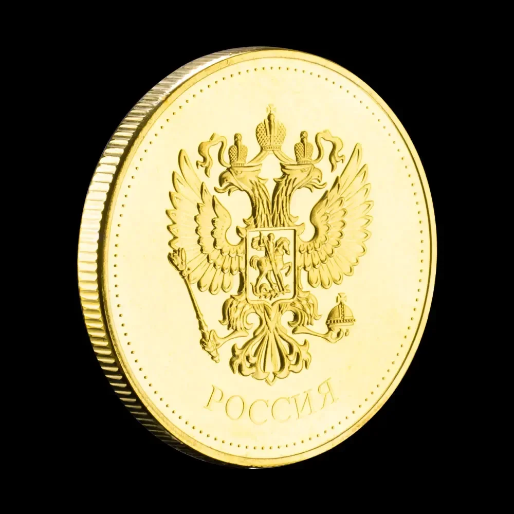 Русский казанский собор свищения позолоченная сувенирная монета коллекционные