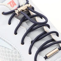 classic no tie shoe laces metal spring lock shoelaces without ties elastic laces sneakers kids adult round shoelace for shoes