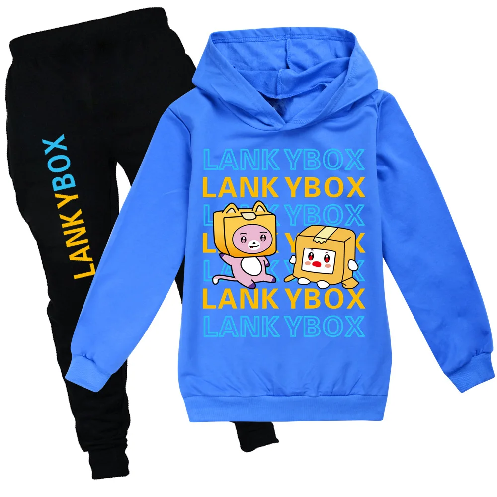 2023 Spring and Autumn Lankybox Clothing Set Children's Hoodie Jogging Pants Tracksuit Girl Jacket Top Baby Boy Outdoor Clothes