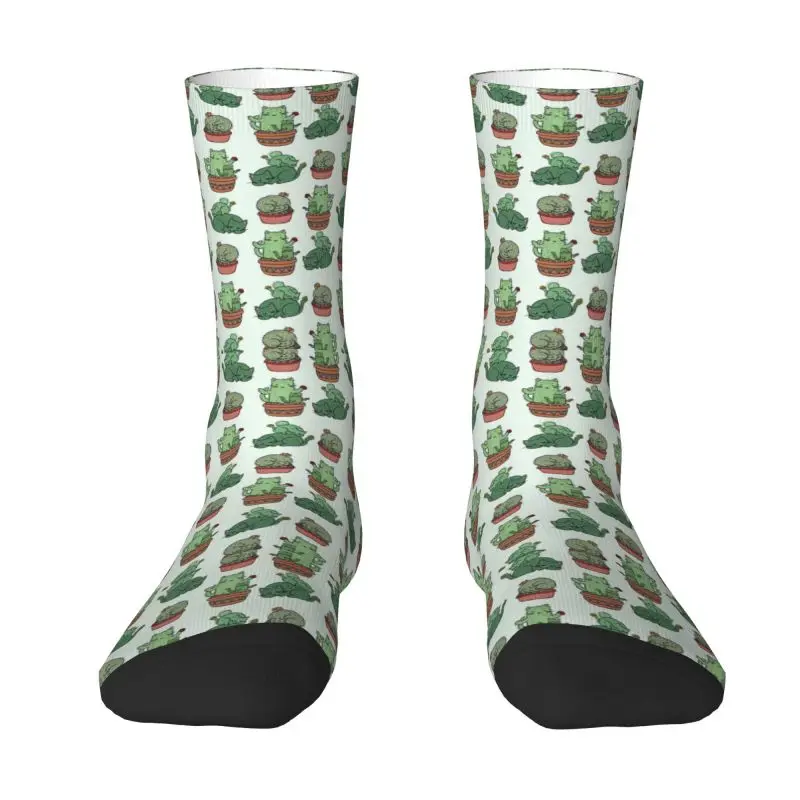 

Cactus Cats Mens Crew Socks Unisex Cool 3D Print Dress Socks