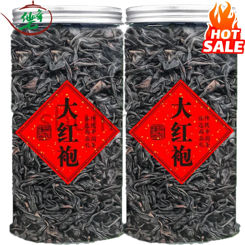 

2022 China Da Hong Pao 5A Big Red Robe Oolong -Tea Dahongpao Oolong -Tea Organic Green Food 125g/can NO Tea Pot