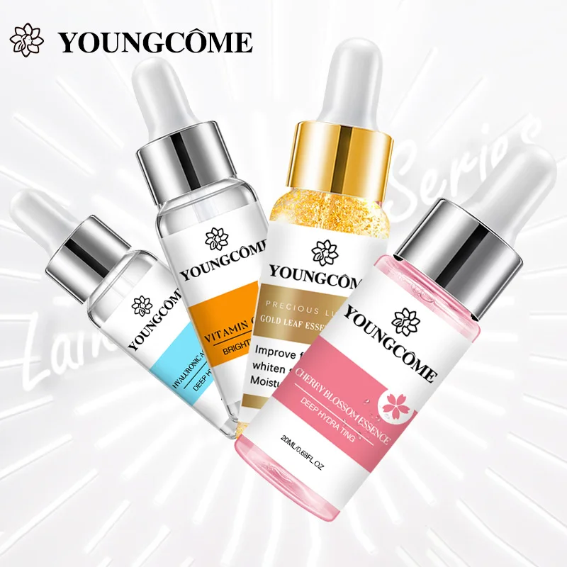 

20ml Gold Snail Vitamin C Whitening Serum Japan Sakura Hyaluronic Acid Anti Wrinkle Skin Care Moisturiser Face Serum