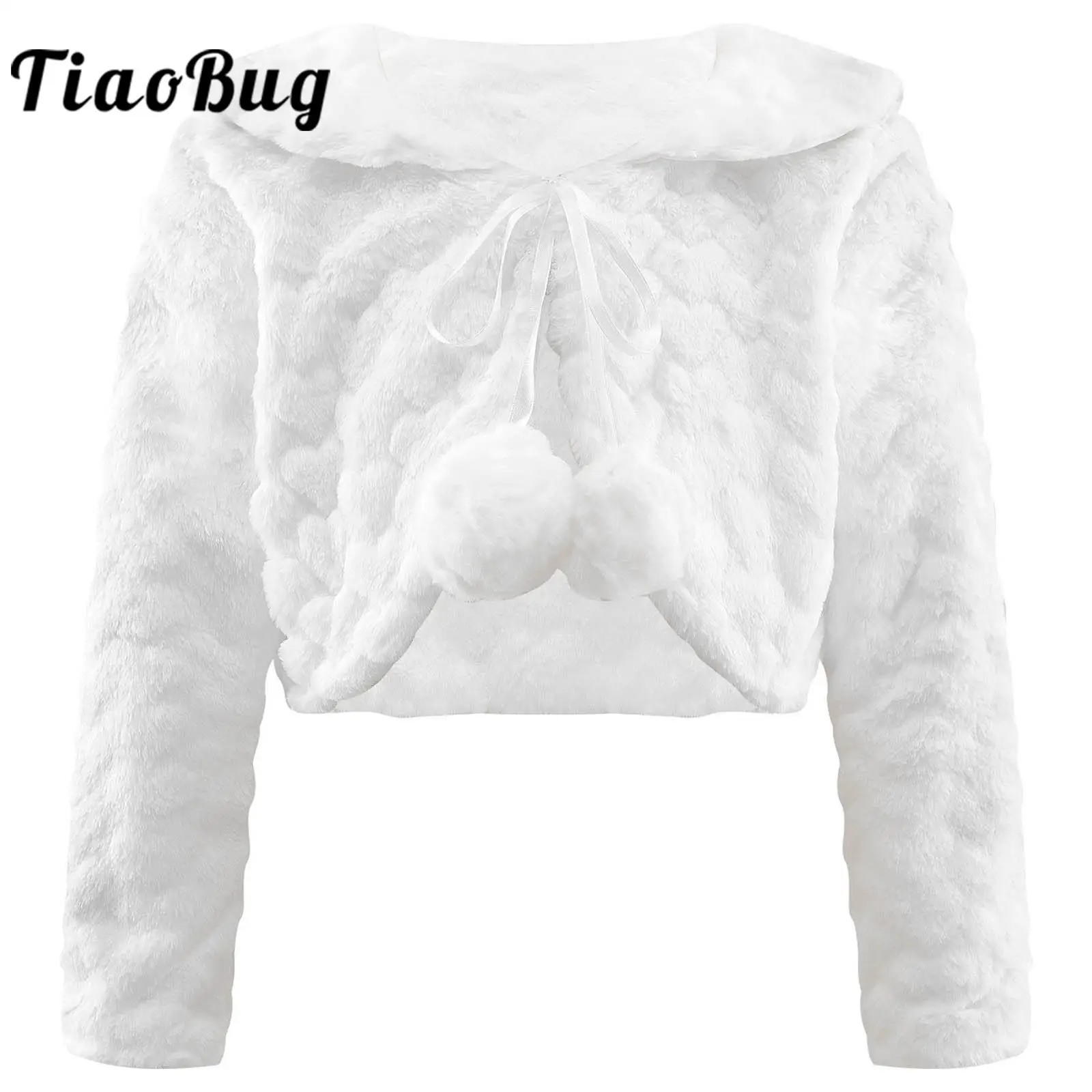 

Детский флисовый Кардиган с длинным рукавом и накидкой из искусственного меха