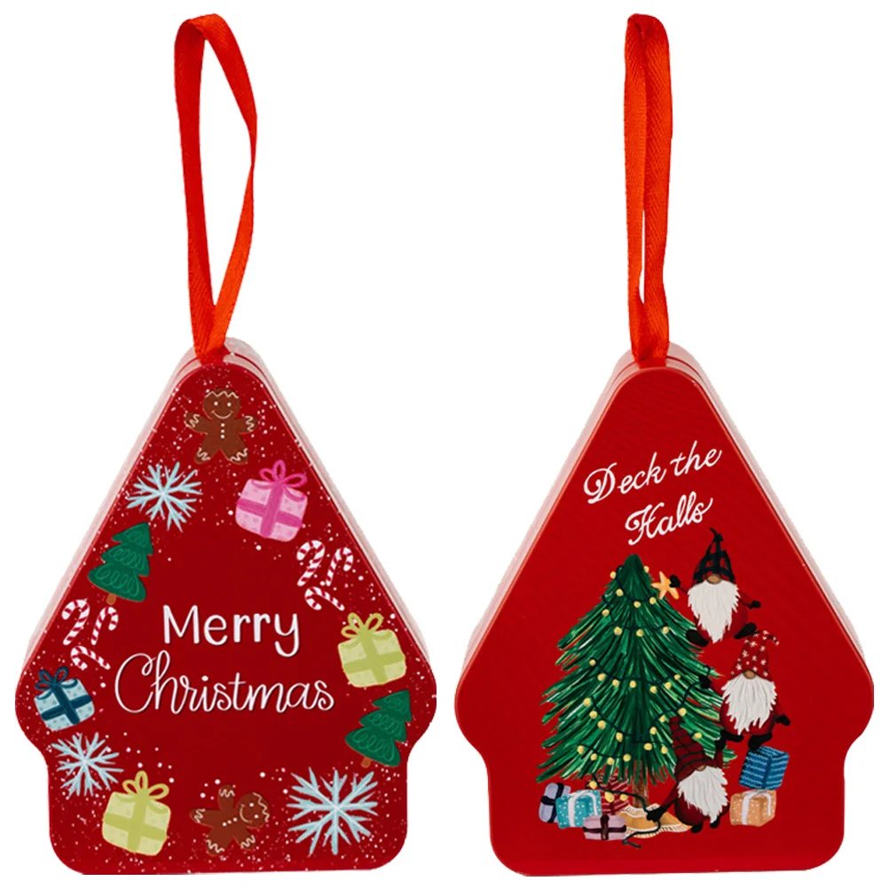 

Christmas Candy Box Tinplate Gift Tins Tin Cookie Case Boxes Storage Metal Container Ornaments Emptytreat Jar Partyfavor