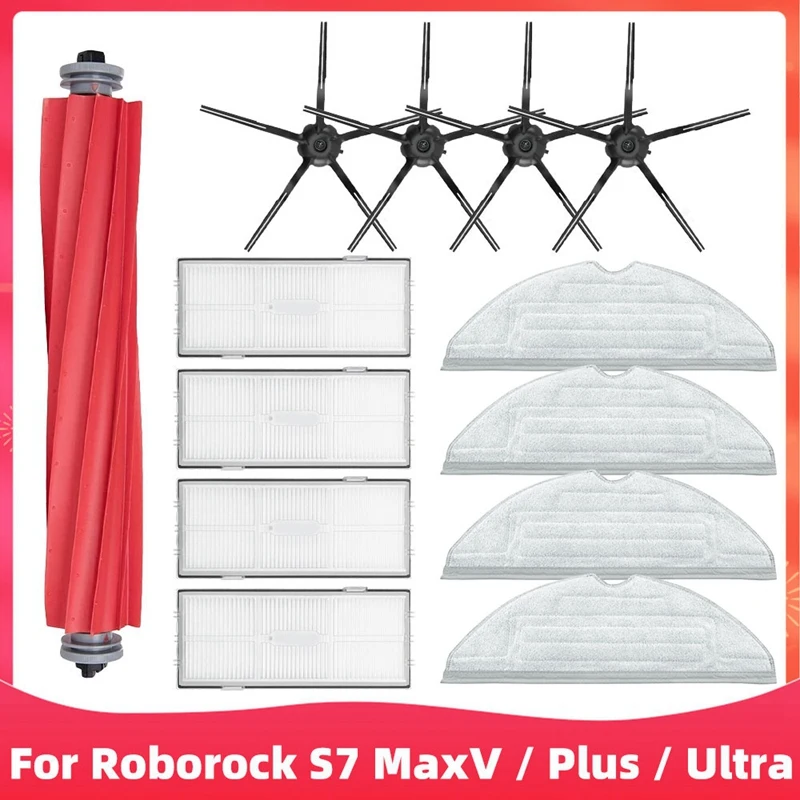 

Запчасти для робота-пылесоса Xiaomi Roborock S7 Maxv / S7 Maxv Plus / S7 Maxv Ultra/G10S, основная боковая щетка, Hepa фильтр, швабра