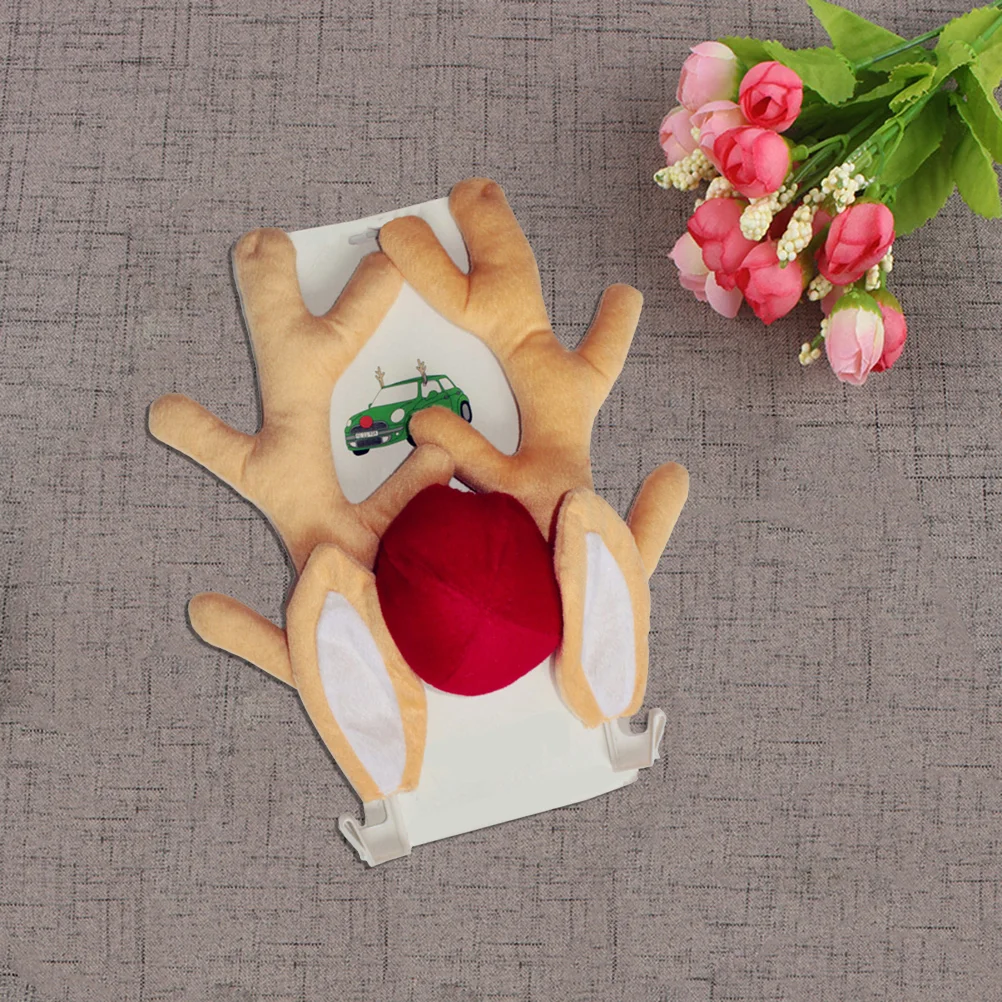 

Car Antlers with Nose Fashionable Festive Funny Sedan Vehicle Car for Christmas Holiday Festival