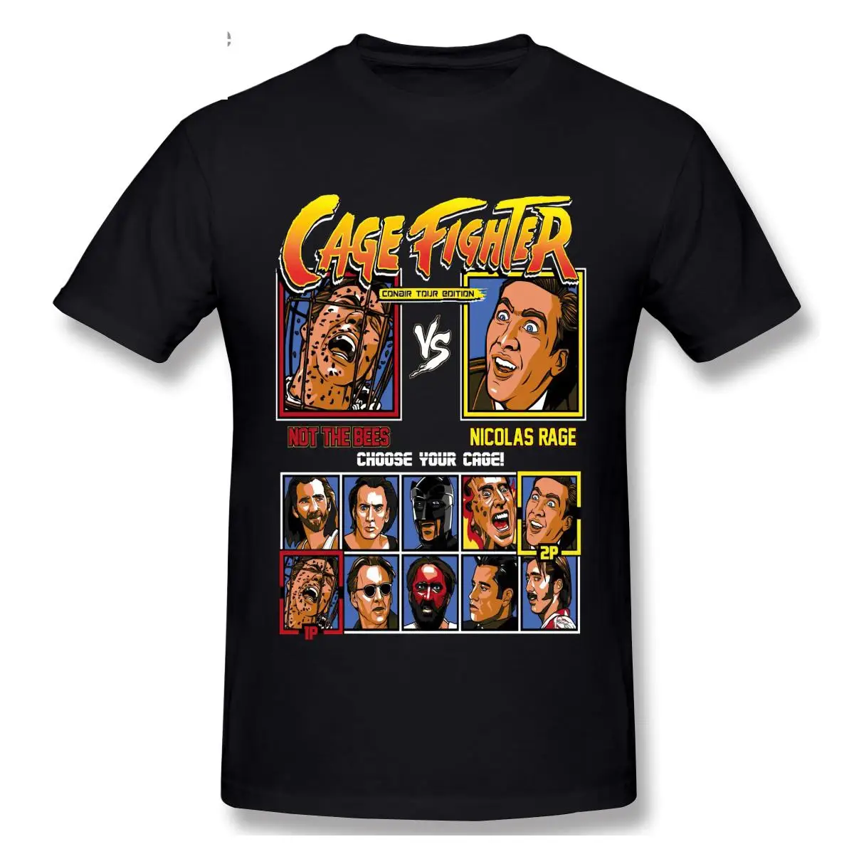 

Nicolas Cage Fighter - Conair Tour Edition Shirt Casual Clothes Men T-Shirt Fashion Sweatshirt Cotton Clothing T-Shirts Tee Top