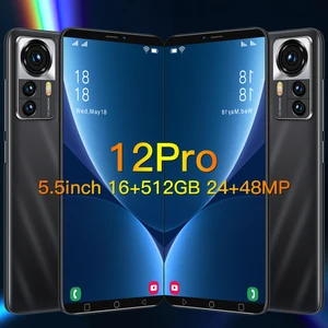 cellphone tелефон 12pro android11 face id 5 5 inch 512gb global version smartphone 10 core 4800mah 5g mobile phone celul