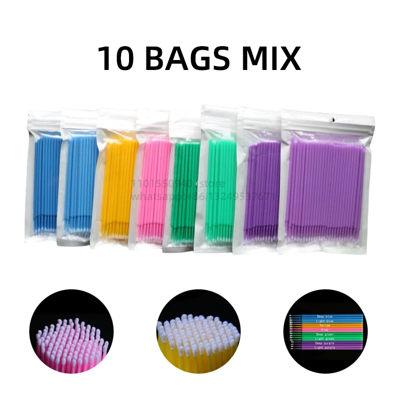 

100/pcs Universal Disposable Nano Cotton Swab Special for Makeup Eyebrow Eye Makeup Cleaner Lip Brush High-end Beauty Ear Clean