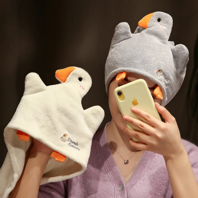 

Полотенце для сушки волос после душа из микрофибры, женское гусиное полотенце для девушек и женщин, шапка для быстрой сушки волос, тюрбан, по...