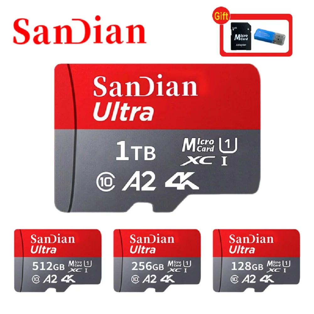 

High Speed Flash Memory Card Class 10 128GB Micro TF SD Card 256GB A2 U3 micro sd memory Card 512GB 1TB For Phone Camera Drone