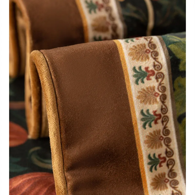 65x65 см тяжелая бархатная наволочка с поясничным принтом и цветочным для дома