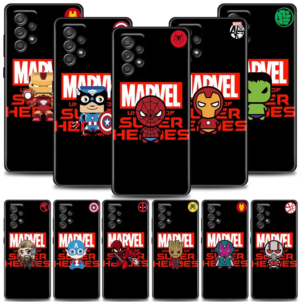 

Cartoon Avengers Marvel Cool Heroe Funda Coque Case for Samsung A01 A02 A03s A11 A12 A13 A21s A22 A31 A32 A41 A42 A51 4G 5G Case