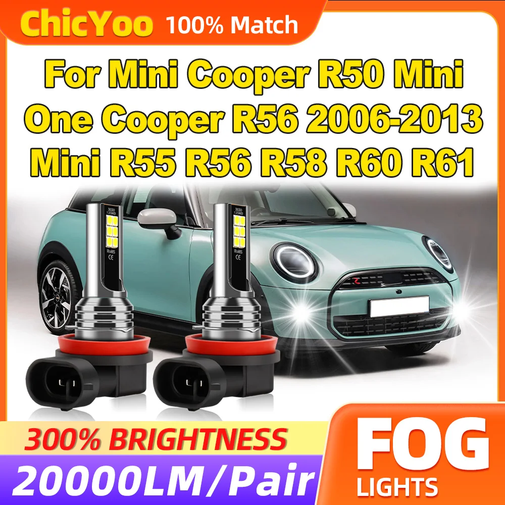 60 Вт Противотуманные фары 6000 лм 12 в 2006 к белый для Mini Cooper R50 One R56 2013-Mini R55 R58 R60 R61