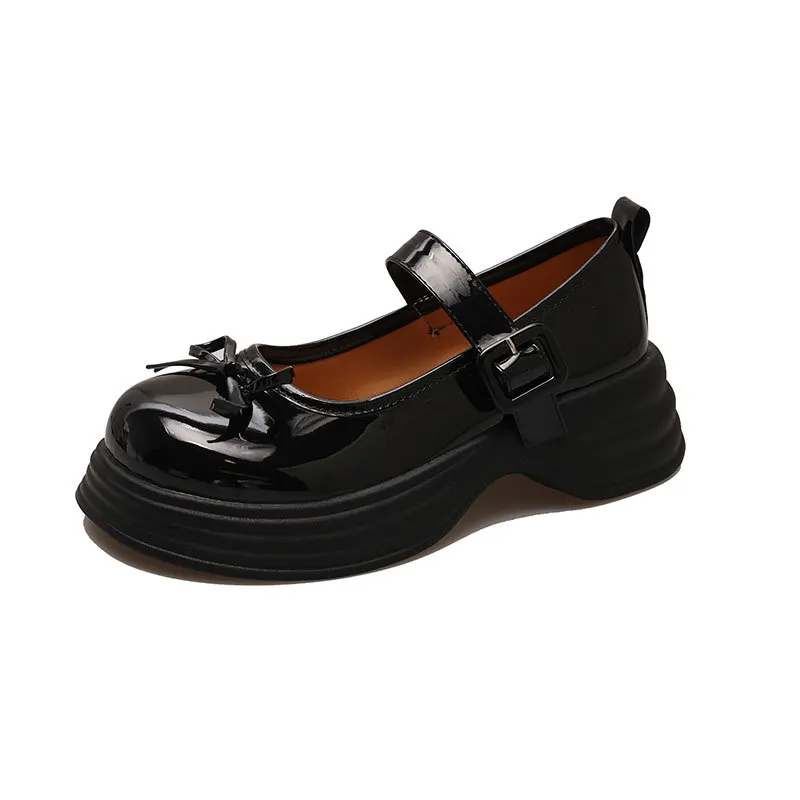 Женские лакированные Туфли Мэри Джейн туфли из лакированной кожи на массивной