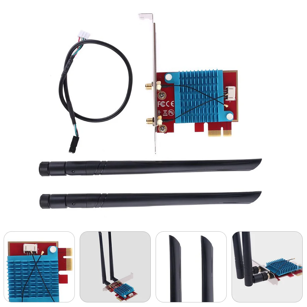 

Wifi Adapter PC Computer Adapter Fittings Wifi PC PCIE WiFi Cards Wireless Adapter PC Computer Adapter Parts Appendix Riser Card
