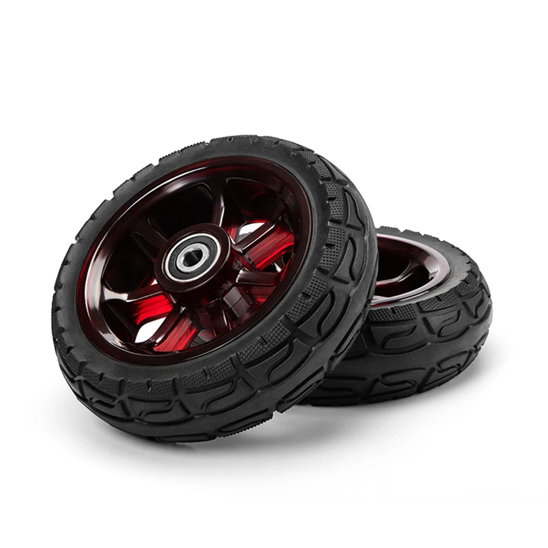 

Maxfind 2Pc Off Road Skateboard Wheel All Terrain Electric Skateboard Cross Country Skateboard Tires Non-Slip for Cruising,165MM