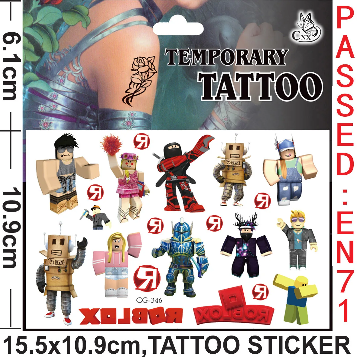 Временные тату-наклейки Robloxs оригинальная экшн-фигурка-сюрприз Мультяшные