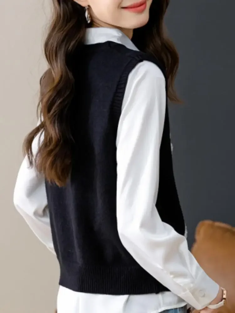 Женский свитер короткий зеленый жилет укороченный вязаный в клетку кардиган