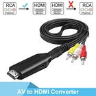 Преобразователь Av-Hdmi, Переходник Av-Hdmi, плата Hdmi Upscaler, преобразователь Rca-Hdmi, преобразователь Rca-Hdmi для ТВ
