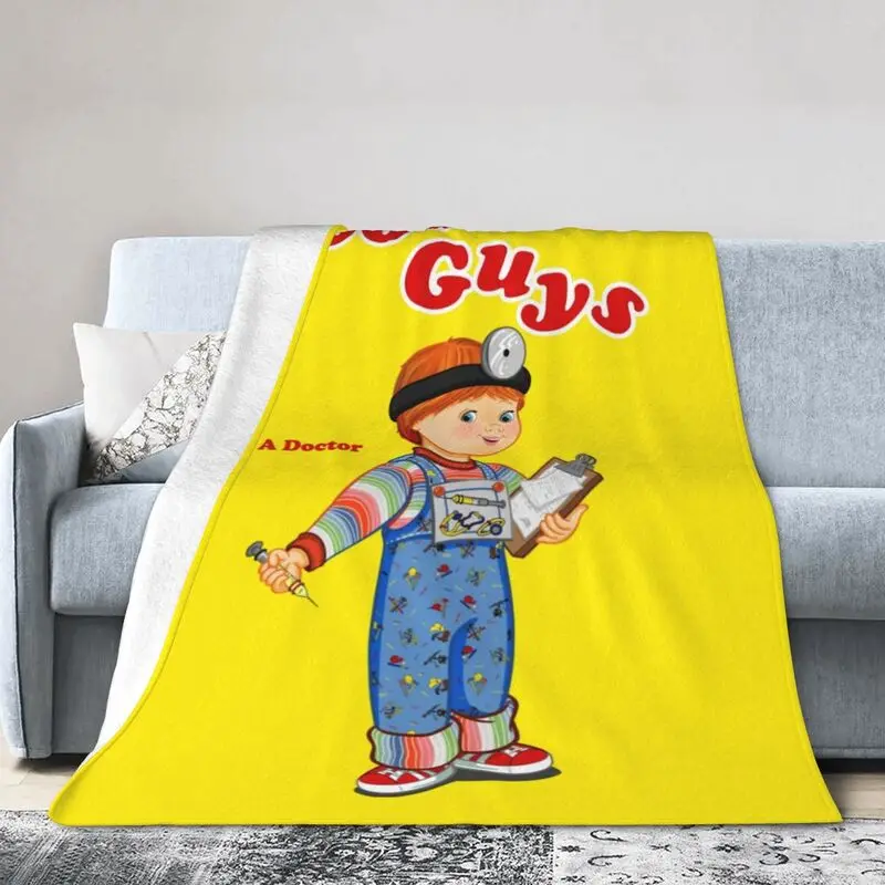 

Good Guys Doctor Sofa Fleece Throw Blanket Warm Flannel Child's Play Chucky Blankets for Bed Home Couch Bedspreads