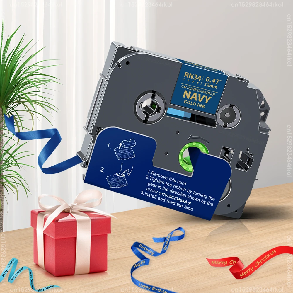 Неклейкая атласная лента 18 мм совместимая Brother TZe 12 упаковочная тканевая для P Touch