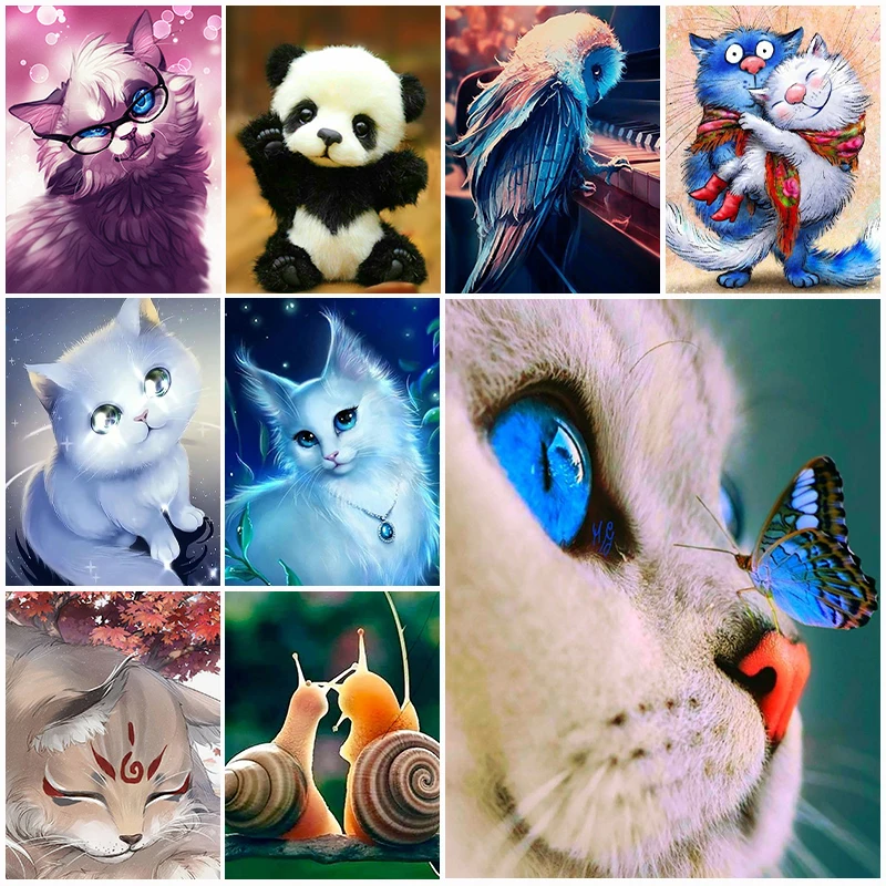 

Алмазная живопись 5D "сделай сам", животные, полная фотокартина, наборы для вышивки крестиком, домашний декор, Новое поступление 2023