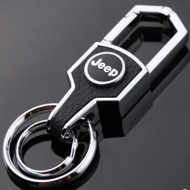 

For Jeep logo Renegade wrangler jk Grand Cherokee Fashion Styling Alloy Metal Car Keychain Key Chain Keyring Accessories