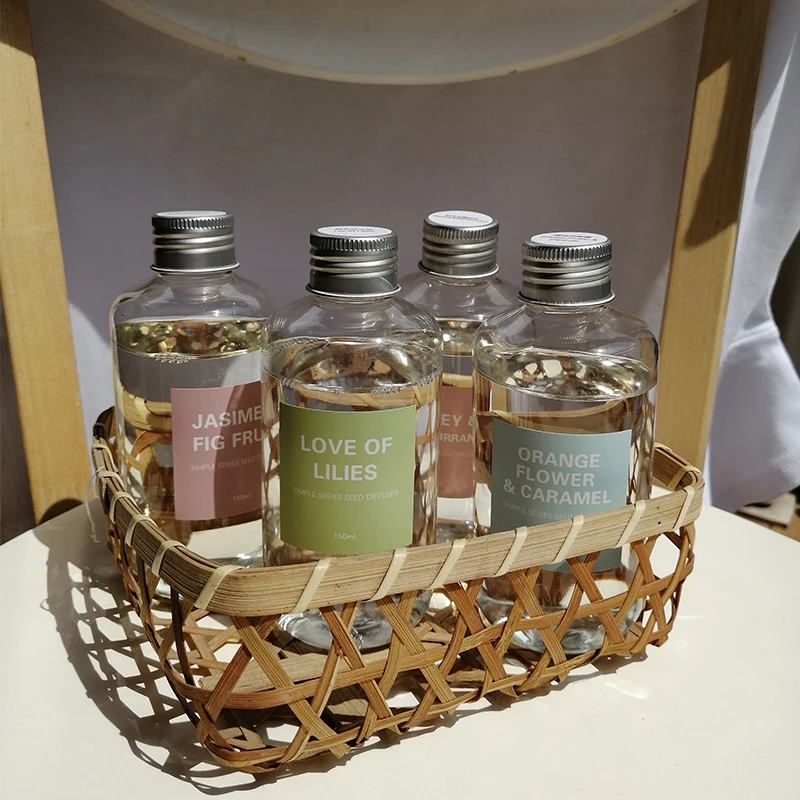 

150ml Home Fragrance Natural Aroma Essential Oil Diffuser No Fire Aroma Diffuser Replenisher Ocean/Bamboo/Sakura/Jasmine,etc