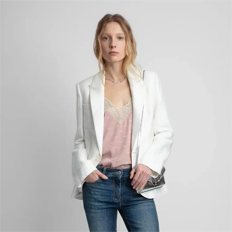 Zadig летний топ на бретельках женские сексуальные жаккардовые шелковые топы 2024