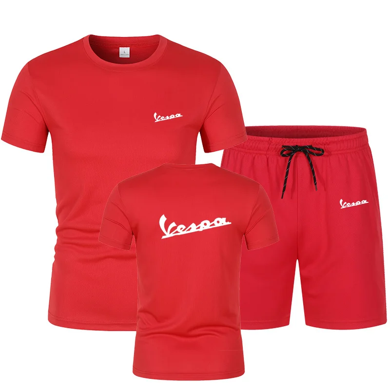 Мужской спортивный костюм vespa комплект из 2 предметов летний однотонный