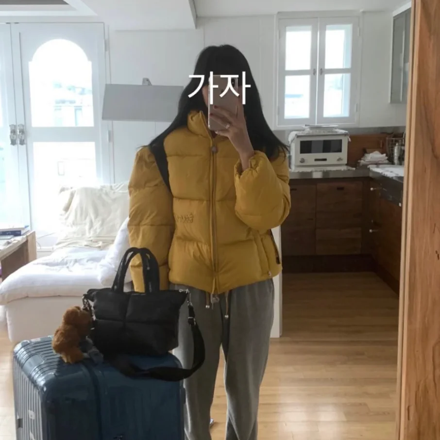 Second Hair Tuewid Blogger r Same Cute Горчично-желтый теплый короткий пуховик с вышивкой букв