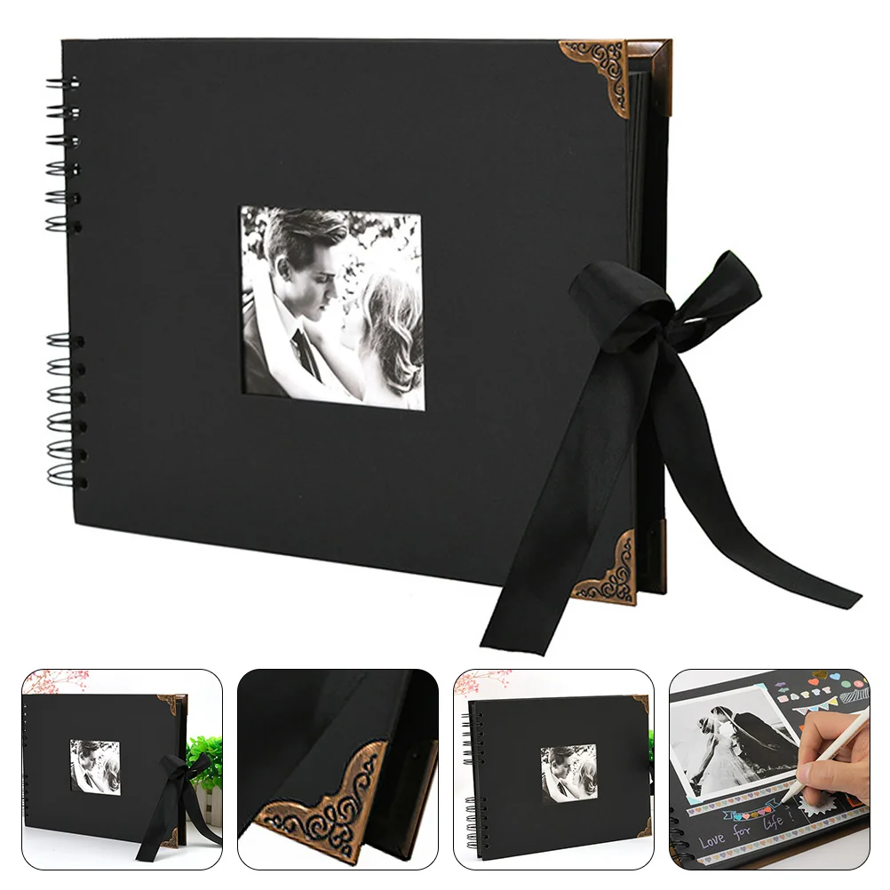 

Album Photo Scrapbook Diy Wedding Couples Book Anniversarylarge Decorative Picture Books Blank Family Ribbons Baby Photograph
