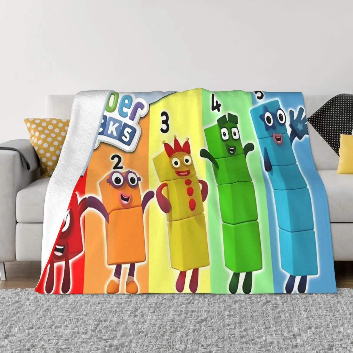 N-Numberblocks-s вязаное одеяло с героями мультфильмов фланелевые одеяла в стиле аниме
