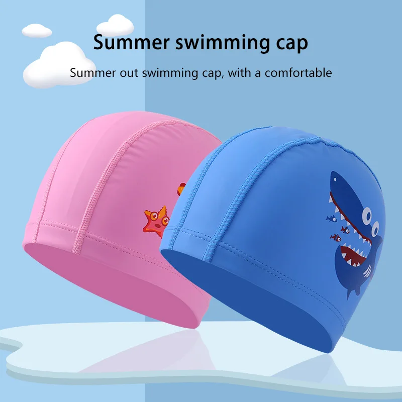

Swimming Cap Kids-Swim Cap for Kids Girls Boys Comfortable Swim Hat Kids Stretchy Swimming Hat Boys Girls Teens for Age 4-10 New