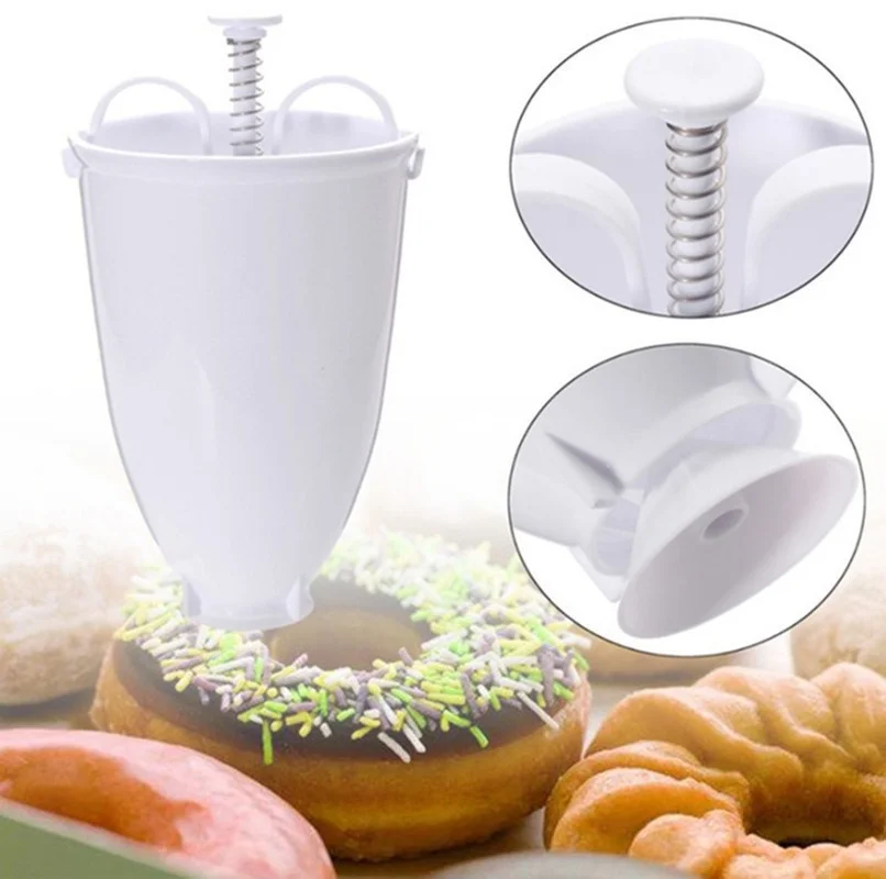 

Creative DIY Confectionery Pastry Baking Tools Donut Maker Dispenser Donut Making Artifact Dessert Mold for Kitchen Gadget