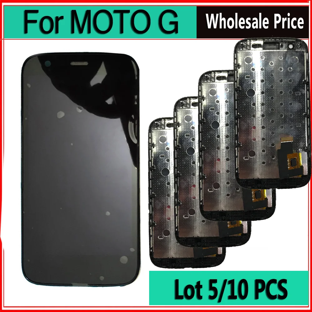 Оптовая продажа 5/10 шт. ЖК-дисплей для Motorola MOTO G G1 XT1032 XT1033 XT1028 XT1039 XT1045 с сенсорным